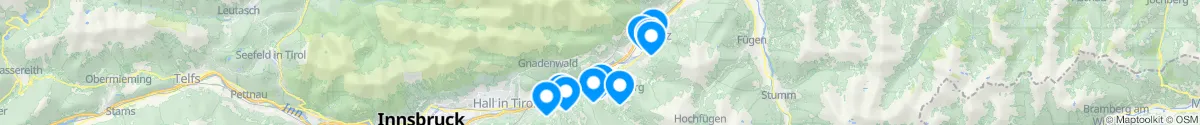 Kartenansicht für Apotheken-Notdienste in der Nähe von Weerberg (Schwaz, Tirol)